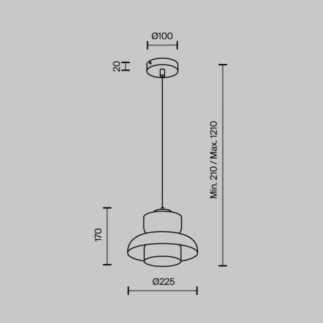 Подвесной светильник светодиодный Modelux MODESTYLE MS.1412.220 BK