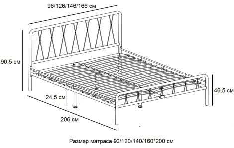 Кровать КМД 18 КЛЭР 140 белый, Форвард