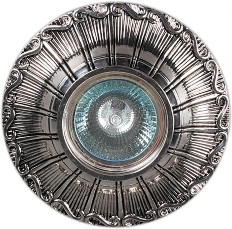 Встраиваемый точечный светильник Sneha 6010/D MR16 SL+BK (220V, круглые)