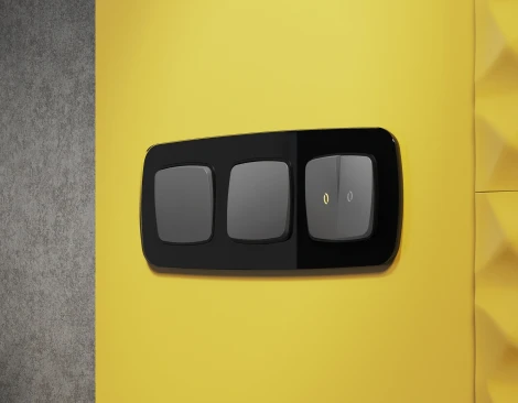 Лицевая панель Ambrella Volt OMEGA (Антрацит серый) для 1-клавишных выключателей QUANT OP6510