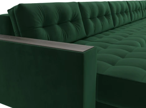 Диван П-образный с декором Лига-049 НПБ Мегалонг Лига Диванов (Велюр) арт.128525