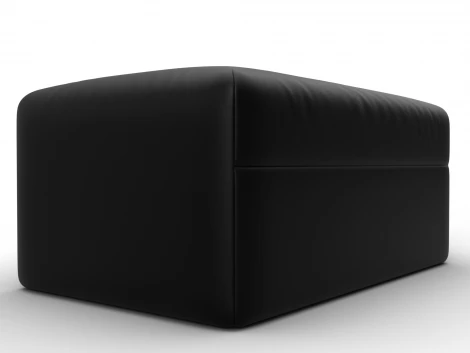 Модуль пуф Лига-060 НПБ (ЛДСП,Брус,Фанера/Пластик/Экокожа/Черный) Лига Диванов 130082