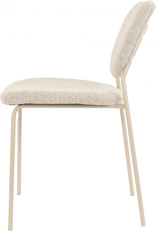 Стул обеденный Gigi серо-бежевый букле кремовые ножки Stool Group арт.УТ000039038