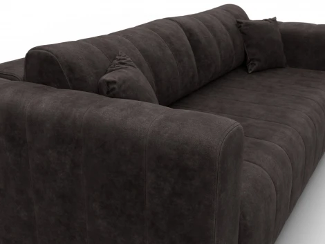 Диван прямой Лига-062 НПБ (ДСП,Фанера,ХДФ/Пластик/Велюр/Коричневый) Лига Диванов 130270