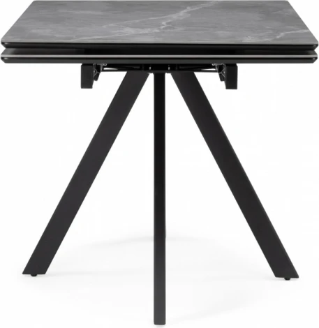 Керамический стол Notta Вилли 140(200)х80 серый мрамор larka grey / черный арт.612898