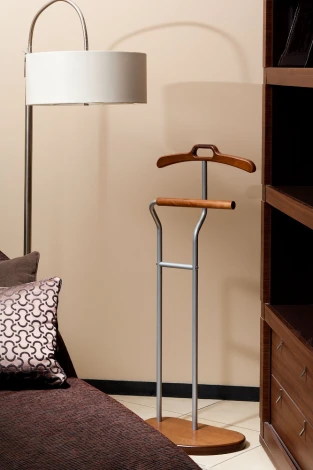 Вешалка костюмная Д 10 металлик/ средне-коричневый Mebelik арт.000922