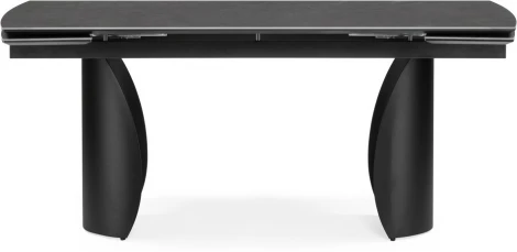 Керамический стол Готланд 180 (Готланд 180(240)х90х79 ink gray / черный) Woodville арт.588030