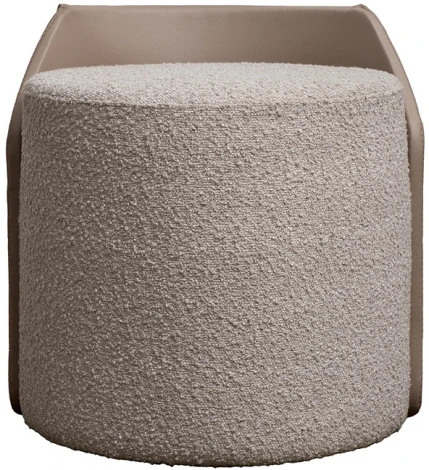 Пуф Bruno букле/иск.кожа бежевый Orso BEG+Enzo260 50*50*51см Garda Decor