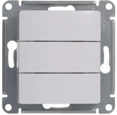 Выключатель встраиваемый трехклавишный (белый) Systeme Electric GSL000131