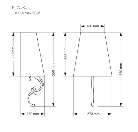 Бра Kutek Flor FLO-K-1(N) (220V)