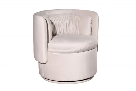 ZW-06101 Кресло поворотное велюр кремовый 76*72*71см Garda Decor