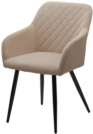 Стул BRANDY 505-7 Капучино, велюр беспальчиковый" / черный каркас, М-City"