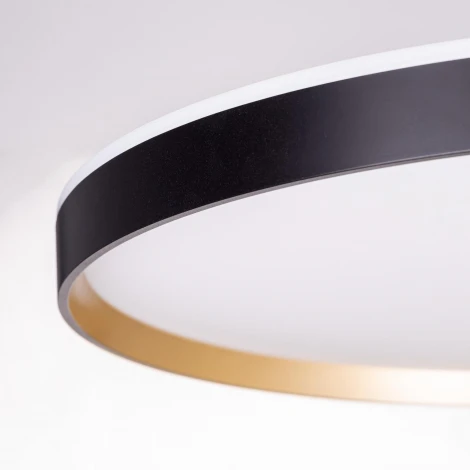 Настенно-потолочный светодиодный светильник IP40 Citilux Etalon CL750501R Черный+Золото с пультом и RGB подсветкой