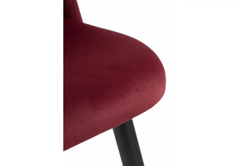 Стул Woodville на металлокаркасе Gabi wine red / black 15087