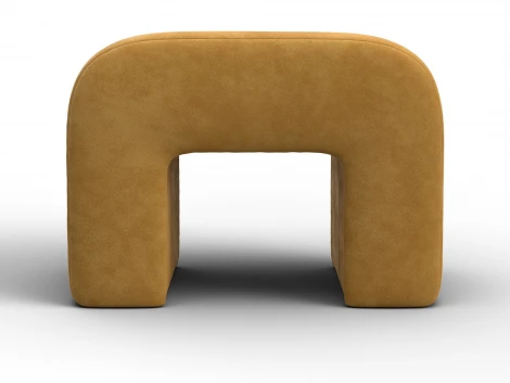 Пуф 008 (ДСП,Брус,Фанера,Велюр/Желтый) Лига Диванов 132520