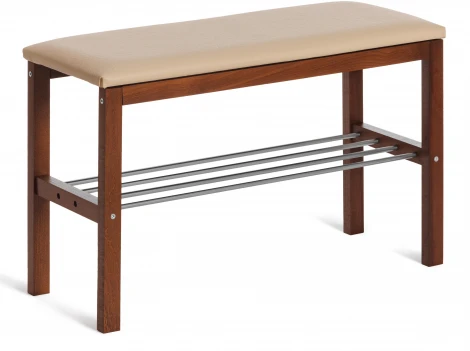 Банкетка BERYL Tetchair (Темный орех,Бежевый).