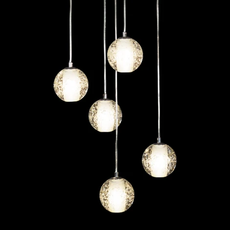 Подвесной светильник Loft It Rain 10112/5 (220V, хрусталь, на проводе, шарики)