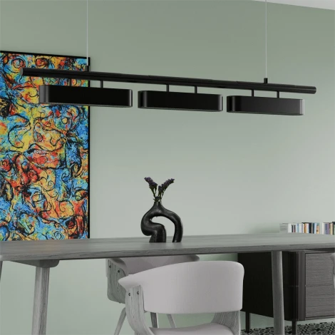 Подвесной светильник Zigbee, Wi-Fi Lightera Huron LE118L-3B SMART (LED, 220V, управление смартфоном, голосовое управление, умный дом - Алиса, Tuya Smart, Маруся, Smart Life, Экосистема Сбер, на тросе)