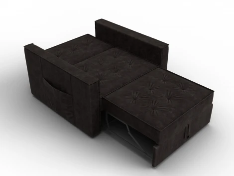 Кресло-кровать Лига-104 (80) (ЛДСП,Брус,Фанера,Велюр/Коричневый) Лига Диванов 134851