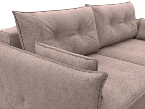 Диван прямой Лига-100 НПБ (ДСП,Фанера/Пластик/Велюр/Бежевый) Лига Диванов 133654