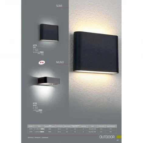 Настенный светильник уличный Nowodvorski Muno 6776 (LED, 220V, IP54)