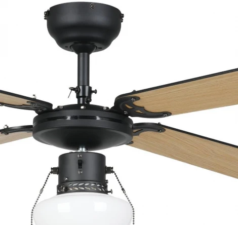 Потолочная люстра на штанге с вентилятором Eglo Fortaleza 35122 (220V, выключатель, вертолет)