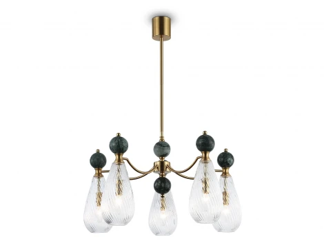 Потолочная люстра на штанге с мрамором Ambrella Ceramo Modern LH53292