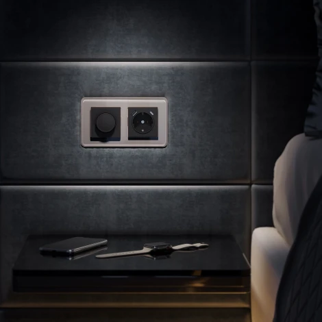 Рамка на 2 поста Elite (дымчатый, стекло) Werkel W0022417 (a057875)