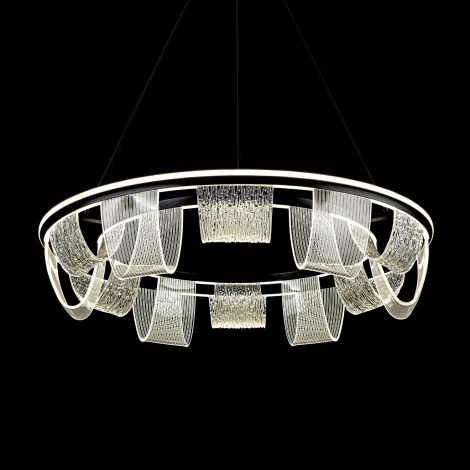 Подвесной светильник светодиодный с пультом с регулировкой цветовой температуры LED4U L7706-800 BK