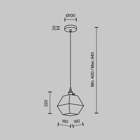 Подвесной светильник с выключателем Modelux MODESTYLE MS.154.150 BS