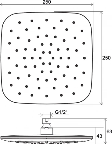 Верхний душ Ravak ABS 983.10