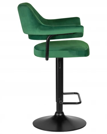Набор 2 шт стул барный DOBRIN CHARLY BLACK (зеленый велюр (MJ9-88))