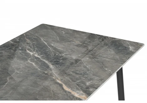 Кухонный стол Woodville Rion 120 серый мрамор / черный