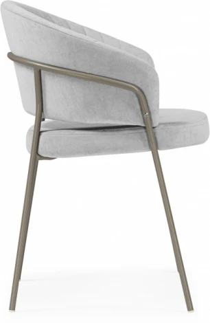 Обеденный стул Лео Woodville (Металл,Велюр/Серый,Капучино) арт.615186