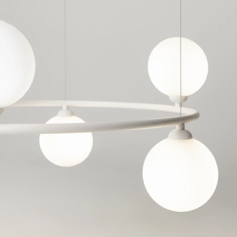 Подвесной светильник Maytoni Ring MOD013PL-06W (220V, на тросе, шарики, молекулы)