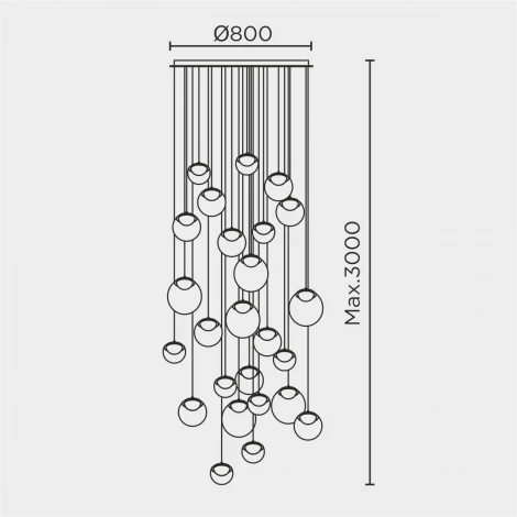 Подвесной светильник светодиодный с пультом с регулировкой цветовой температуры Modelux ML.2338.25 BK-CR