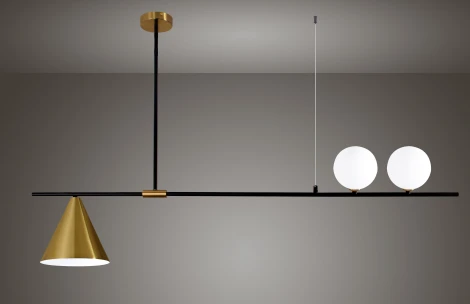Подвесной светильник Moderli Holly V4001-3P (220V, на тросе, шарики, асимметрия)