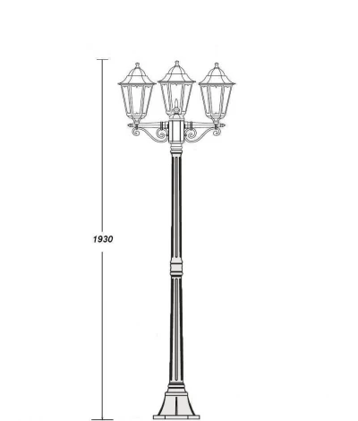 Наземный фонарь Oasis Light Petersburg M Black 79808M B