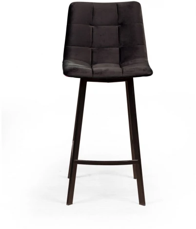 Стул полубарный UNO, бархат антрацит 14 / чёрный профиль Top Concept UNO 74979