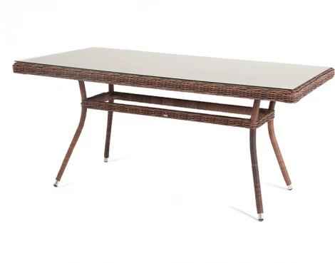 "Латте" плетеный стол из искусственного ротанга 140х80см, цвет коричневый 4SIS арт.УТ-00001813
