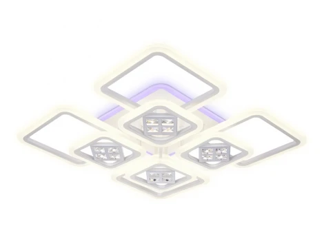 Потолочная люстра Ambrella Acrylica Ice FA289 (регулировка яркости, LED, 220V, пульт управления, управление смартфоном, умный дом - PC.Lamper)