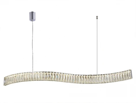 Подвесной светильник Newport 8240 8243/110 chrome (LED, 220V, хрусталь, на тросе)