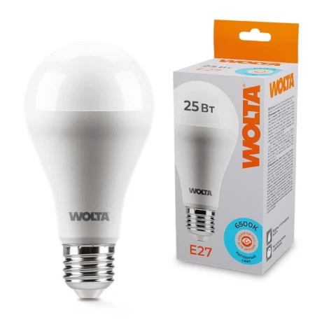 Светодиодная лампа 25Вт 6500К E27 Wolta 25W67BL25E27