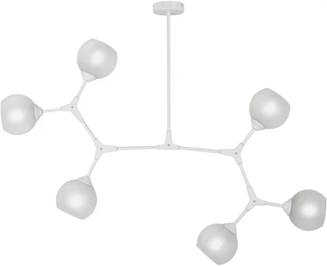Потолочная люстра на штанге Vitaluce V3790-0/6PL, 6xE27 макс. 40Вт V3790-0/6PL (220V, шарики, молекулы)