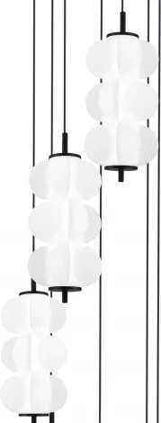 Подвесной светильник каскадный ST Luce Talisman SL6121.403.07 Черный/Белый LED 7*8W 3000K (220V, на проводе)