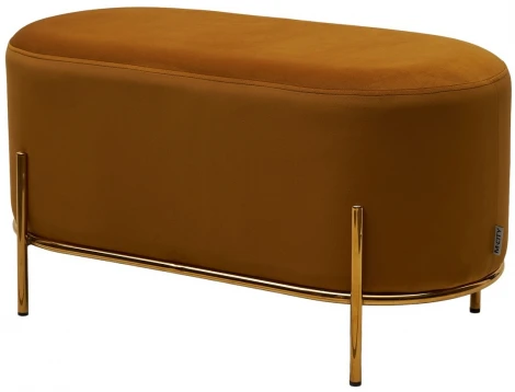 Пуф для гостиной ZEN BLUVEL-68 желтый, велюр / золотой каркас M-City 629M04976