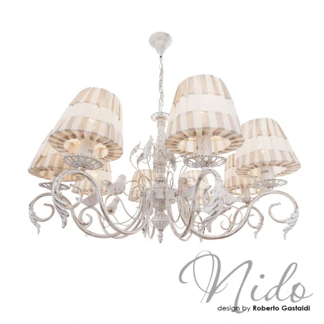 Подвесная люстра IDLamp Nido 555/8-Whitepatina