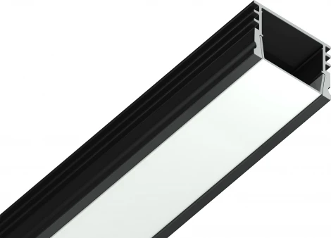 Алюминиевый профиль накладной для светодиодной ленты до 15мм Ambrella Illumination GP1750BK