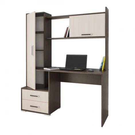 Стол компьютерный ТЭКС Квартет-9, венге/дуб молочный