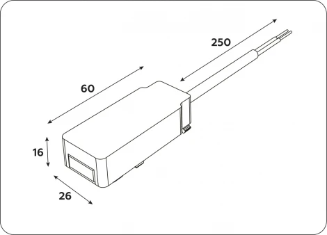 Ввод питания для магнитного шинопровода Ambrella TRACK SYSTEM GV1262 (48V)
